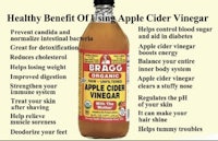 a poster showing the benefits of apple cider vinegar